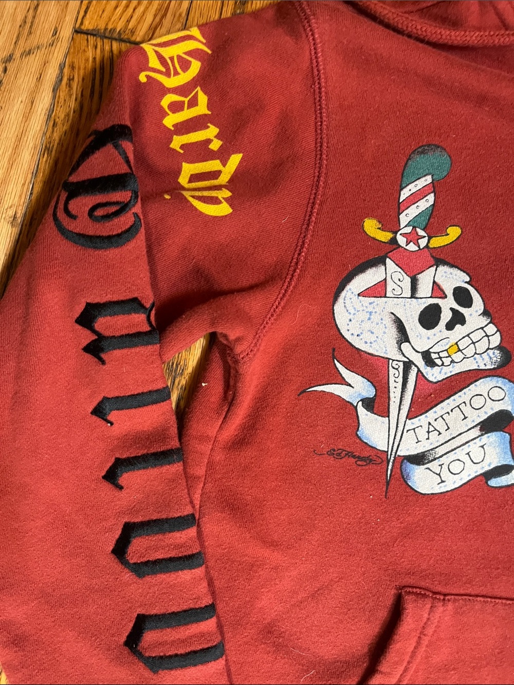 Ed Hardy Tatoo Kids sz 8 Zip Hoodie - Picture 2 of 9